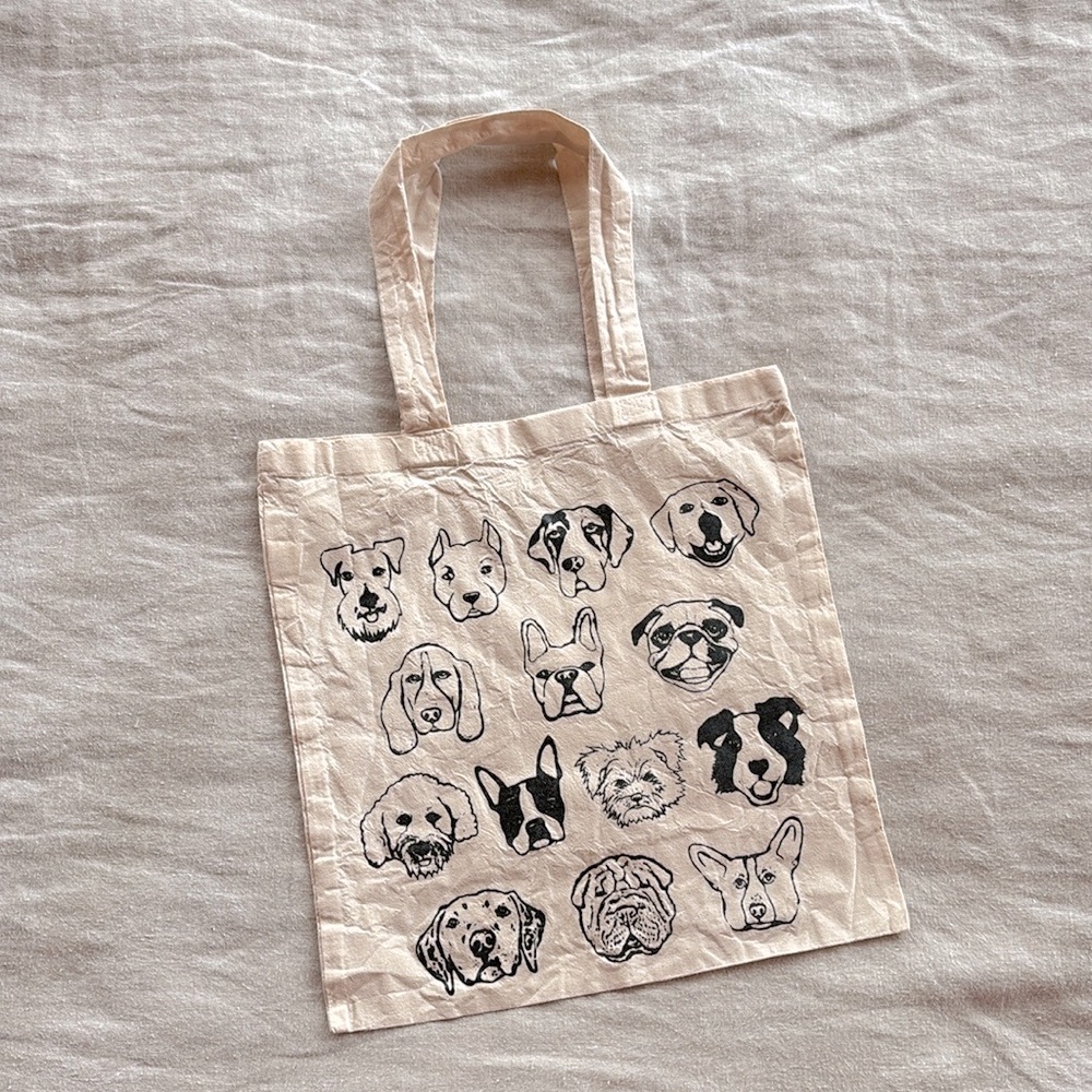 Graphic Cotton Tote Bag